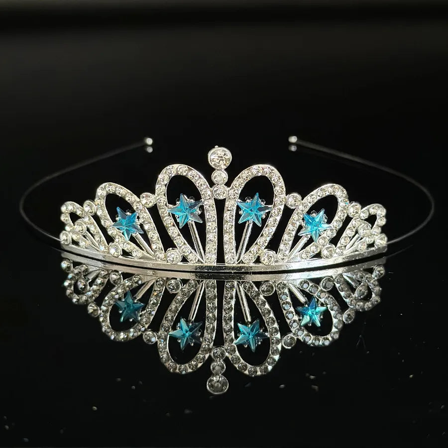 New Princess Rhinestone Children Crown Alloy Hair Band Girls Dance Stereo Baby Birthday Hair Accessories with Diamond Wholesale