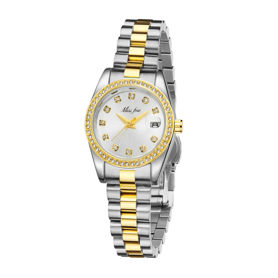 Simple Style Classic Style Solid Color Butterfly Double Snap Quartz Women's Watches