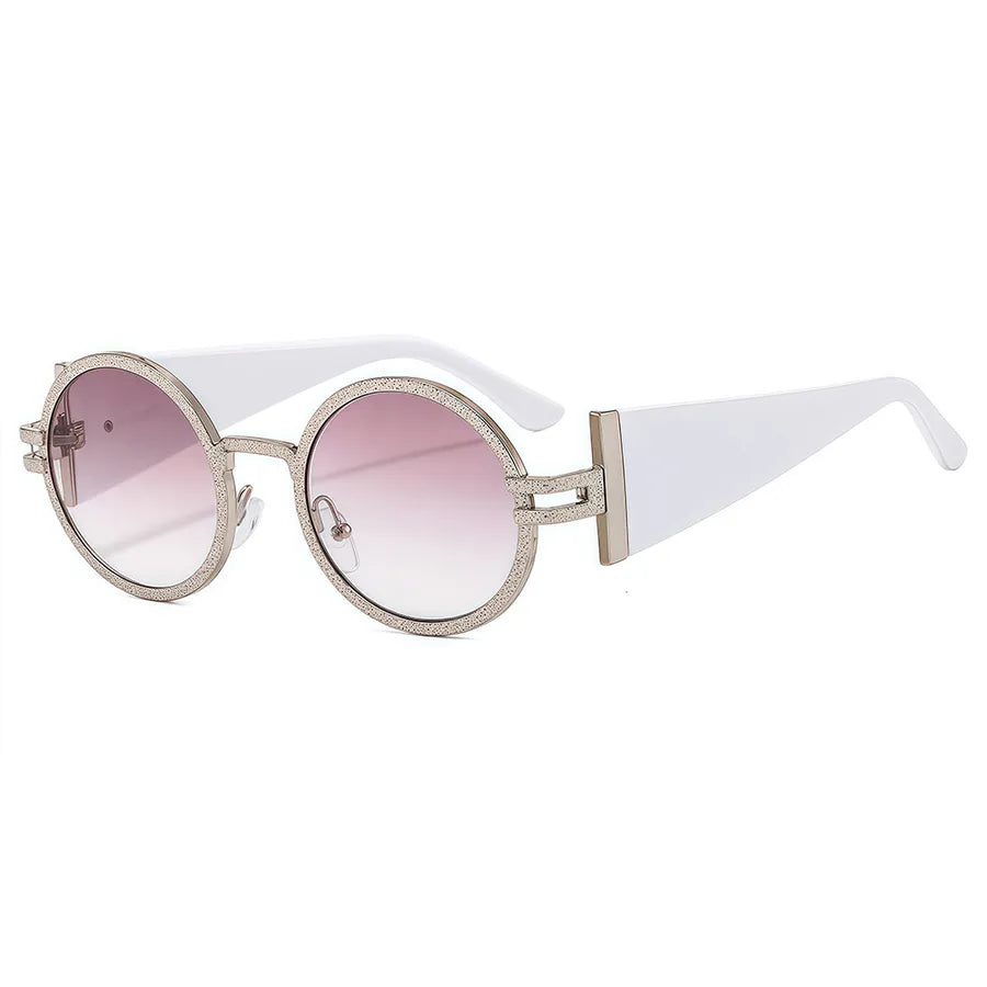 Vacation Simple Style Solid Color Pc Oval Frame Full Frame Women's Sunglasses