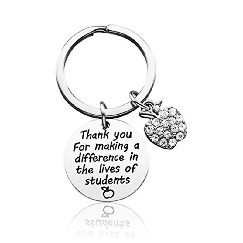 teacher's day graduation gift stainless steel keychain
