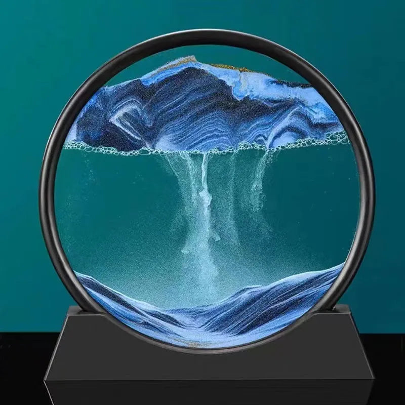 Creative 3d Artistic Sand Painting Ornaments Home Decorations Round Landscape Stress Relief Gifts Simple Design