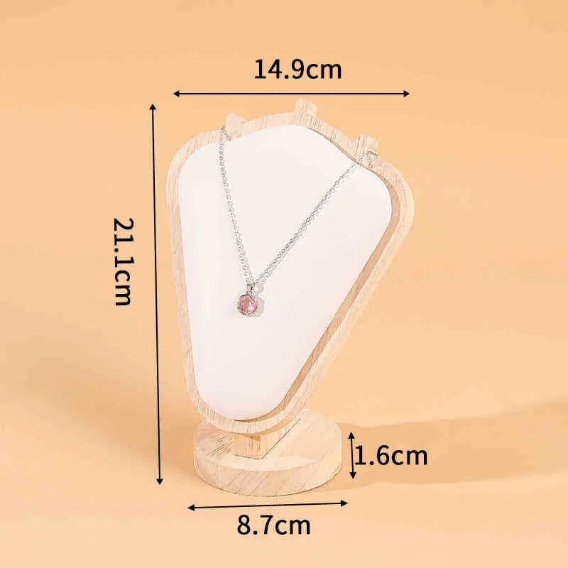 Lamb Horn Necklace Display Stand Portrait Neck Model Jewelry Holder Nordic Style Wooden Sculpture Storage Mannequin Rack