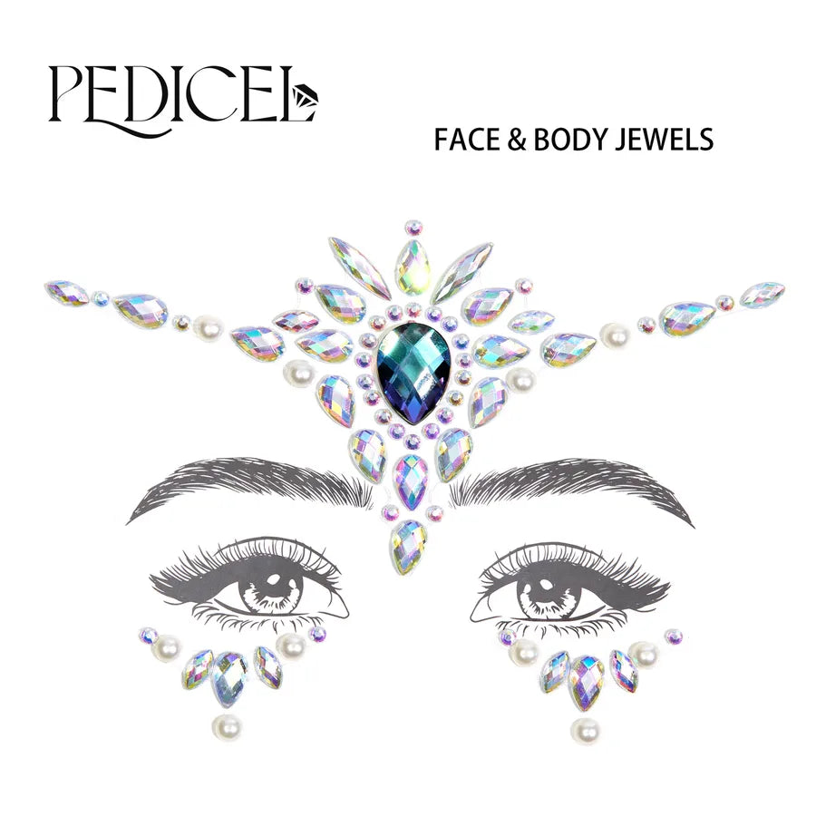 Multicolor Rhinestone Tattoos & Body Art 1 Piece
