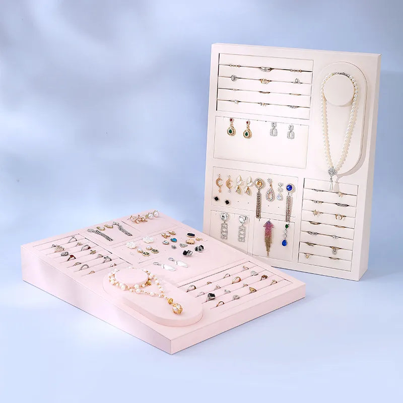 Luxury Jewelry Stand Combo Set Cabinet Display Tray Ring Bracelet Necklace Earring Multi-purpose Holder For Jewelry Store