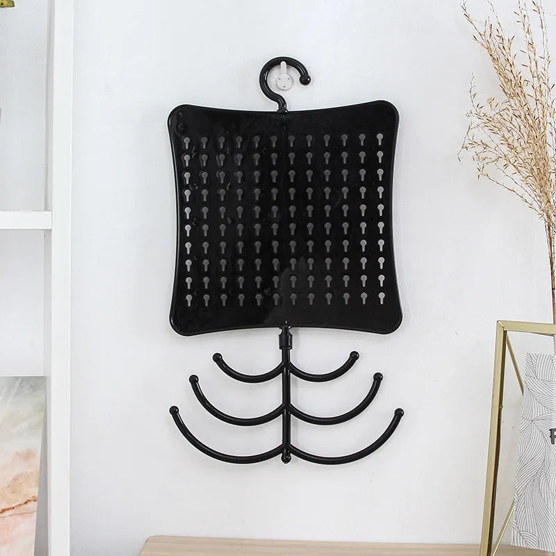Creative Multi-Purpose Wall Mounted Jewelry Display Rack Key Holder Ring Holder Earring Holder Artistic Plastic Storage Organizer