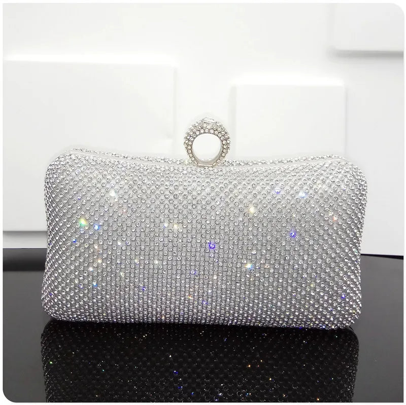 yellow black silver polyester metal stripe oval evening bags