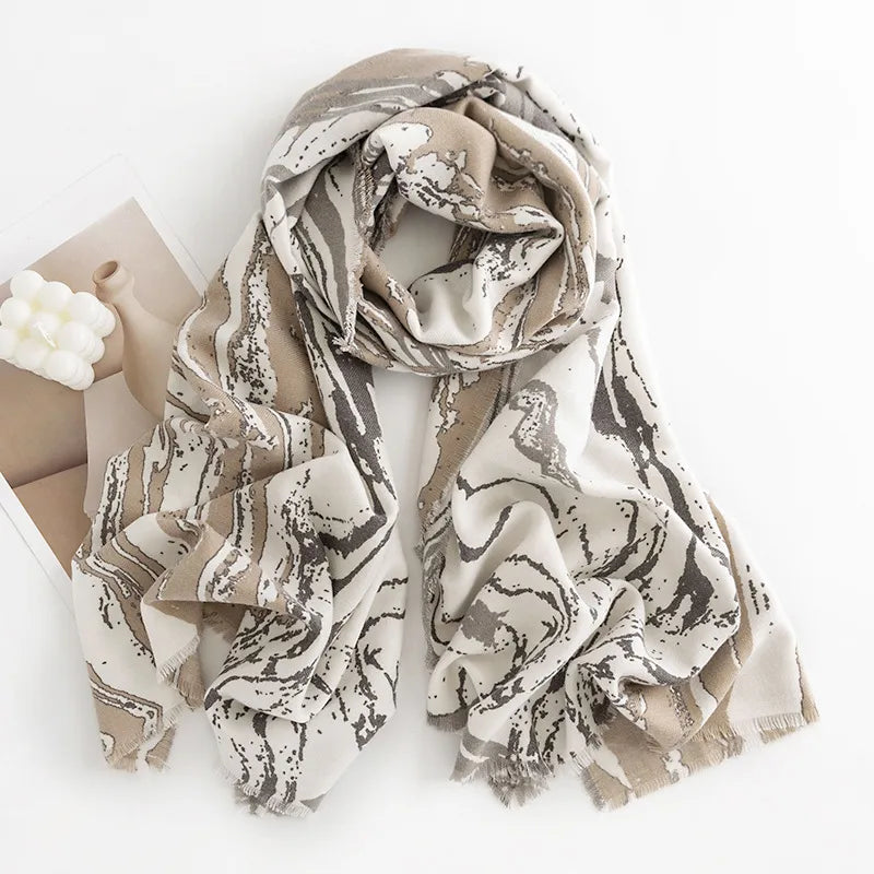women's fashion geometric imitation cashmere winter scarves