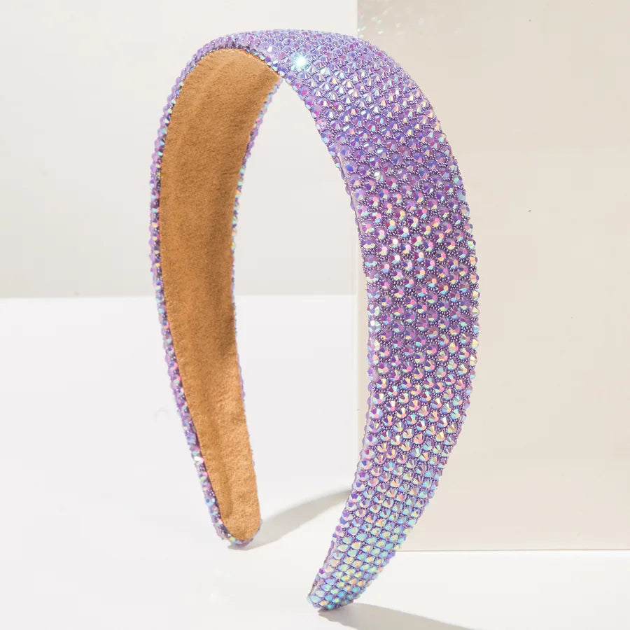 Sweet Women's Solid Color Rhinestone Hair Band