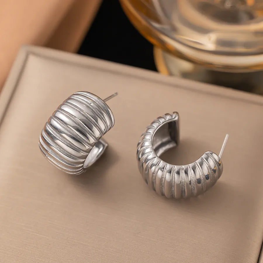 1 Pair IG Style Elegant Vintage Style Heart Shape Flower Butterfly 304 Stainless Steel Drop Earrings Ear Studs