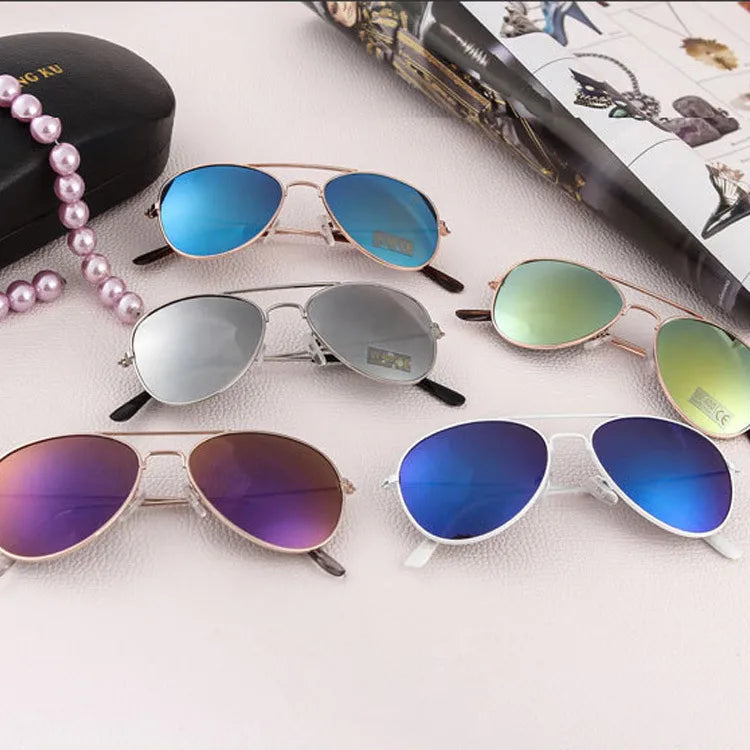 Spring and Summer New New Style 3024 Children's Reflective Popular Children's Goggles Boys Color Sunglasses Sunglasses Glasses