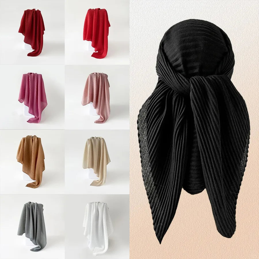 Women's Elegant Simple Style Solid Color Imitation cotton and linen Silk Scarf