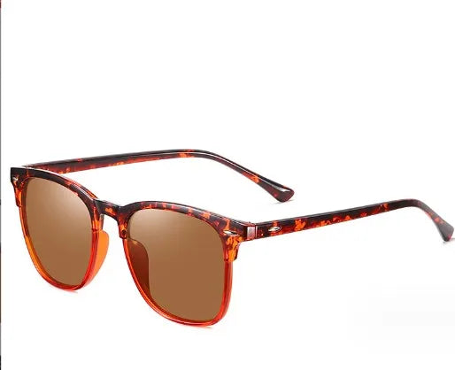 simple style leopard tac toad glasses full frame men's sunglasses
