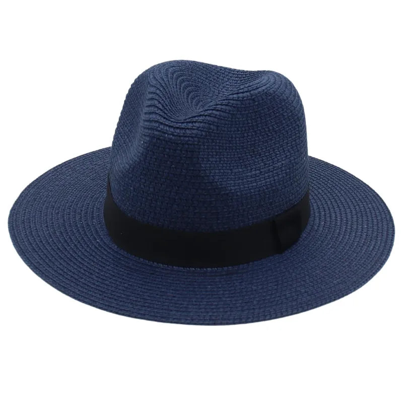 Unisex Vacation Classic Style Solid Color Big Eaves Straw Hat