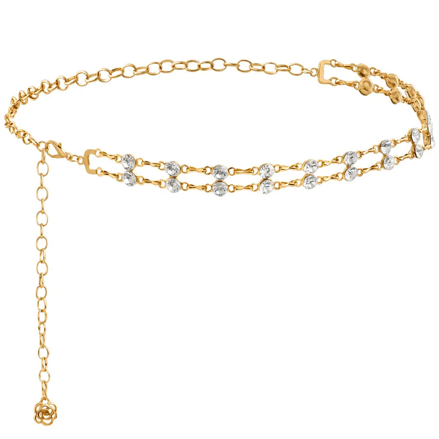 Foreign trade atmosphere metal pendant waist chain women's accessories new fashion hot girl body chain dress belt chain