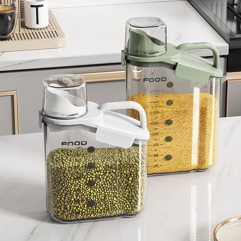 Cereals Noodles Grain Storage Box Plastic Food Grade Kitchen Storage Jar Bean Jar Sealed Jar Rice Bucket