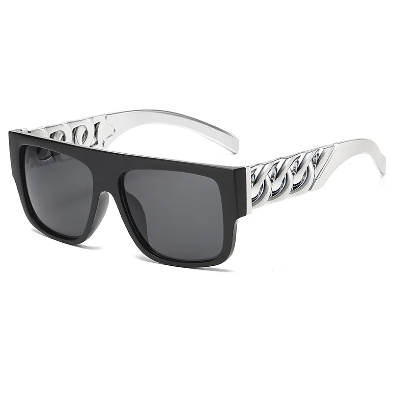 ig style punk geometric ac square full frame men's sunglasses