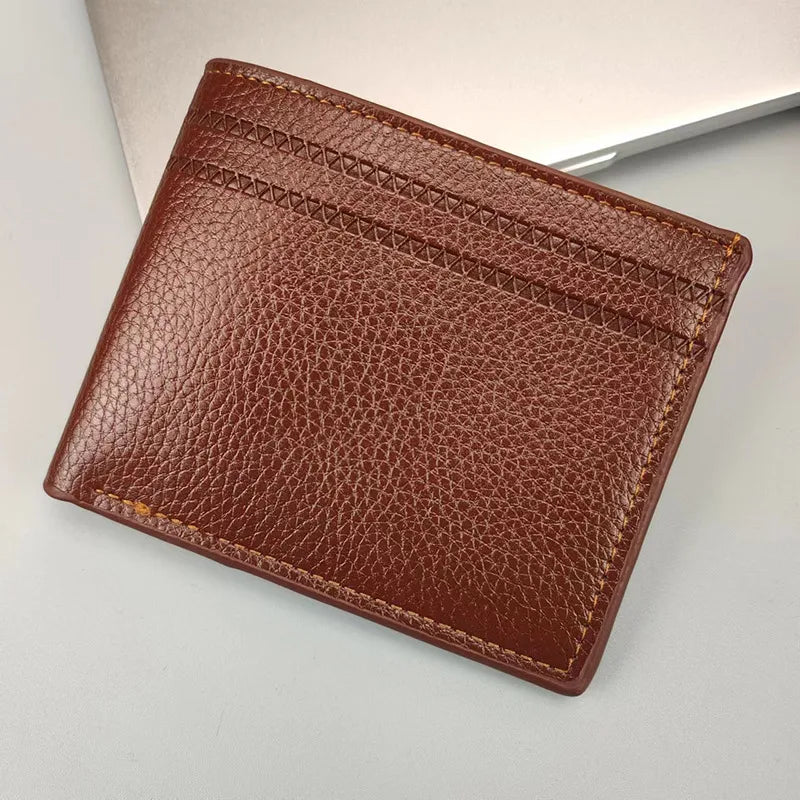 men's solid color pu leather open wallets