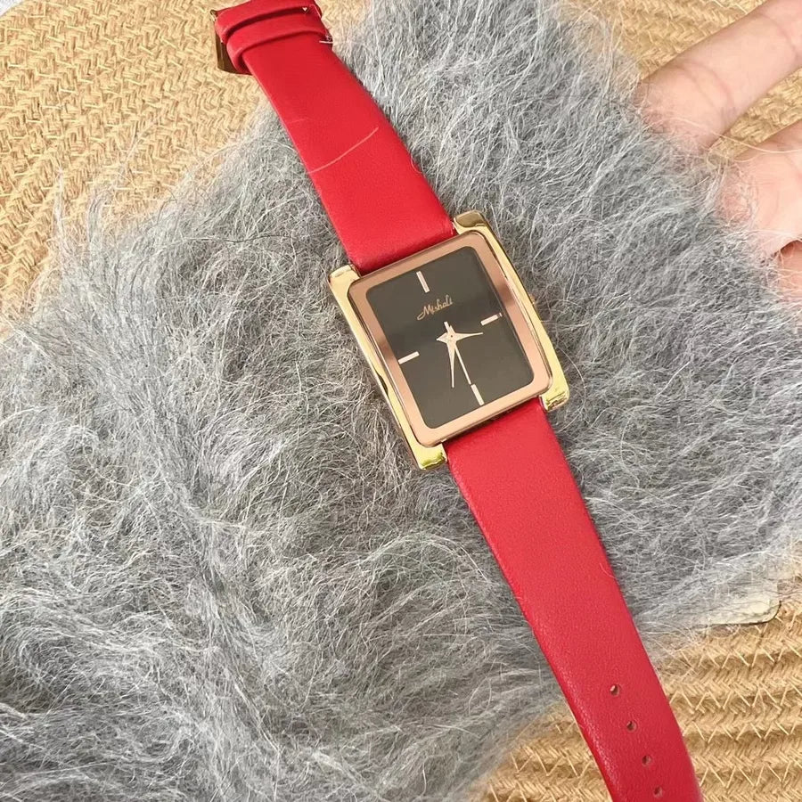 Casual Solid Color Buckle Quartz Watch Women's Watches