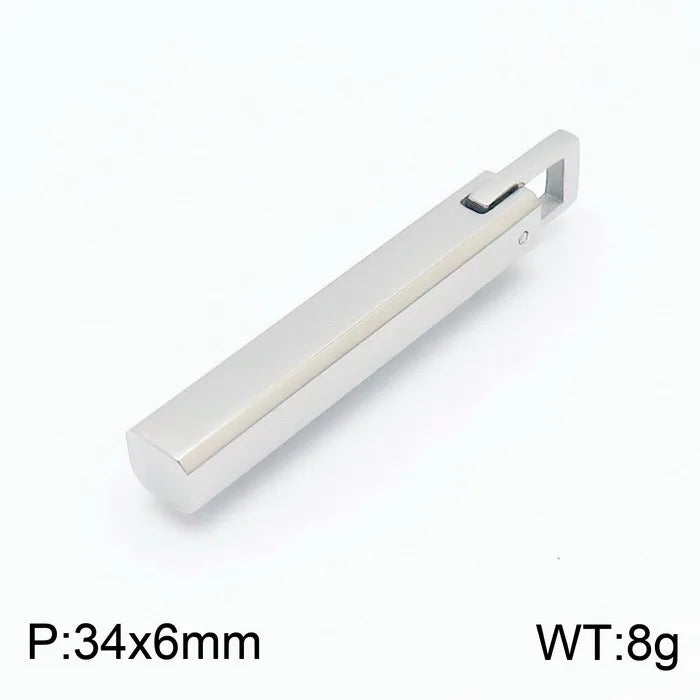 fashion rectangle titanium steel plating titanium steel pendant necklace 1 piece