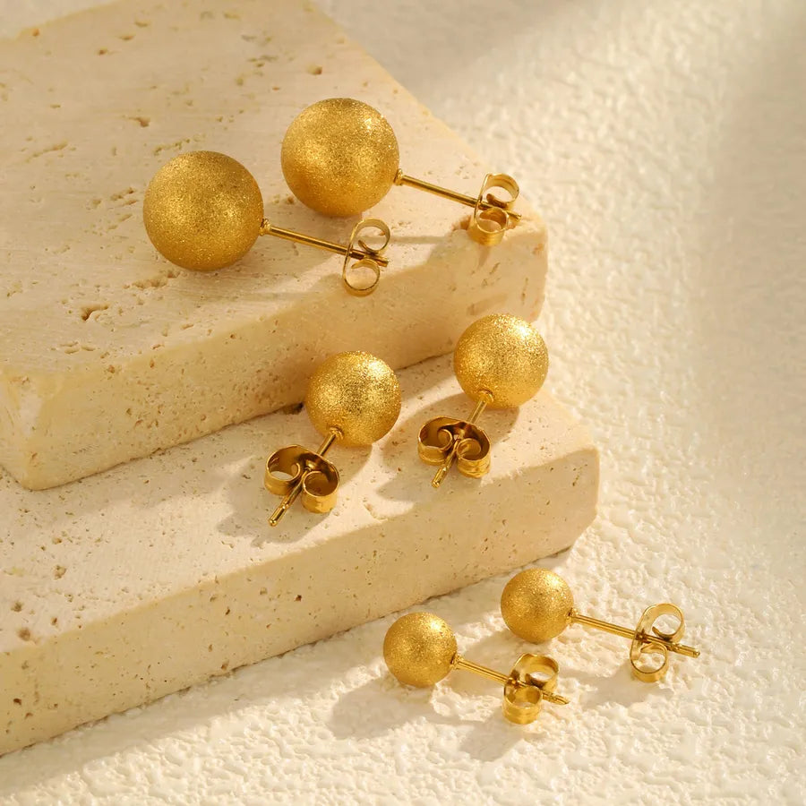 IG Style Casual Simple Style Geometric Plating 201 Stainless Steel Ear Studs