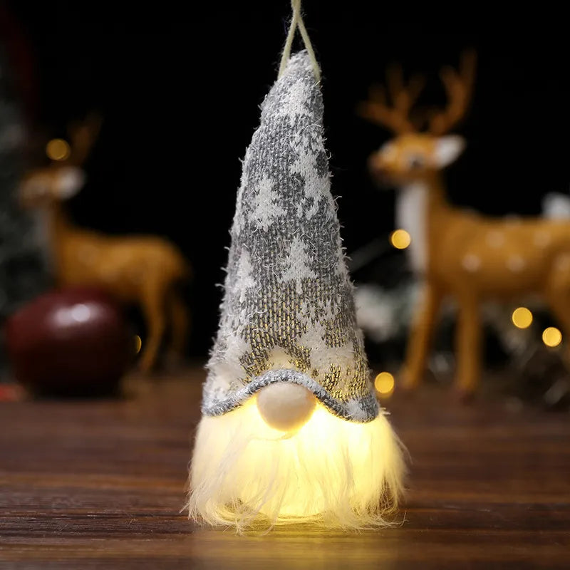 Christmas Fashion Santa Claus Plastic Knitted Wool Party Decorative Props