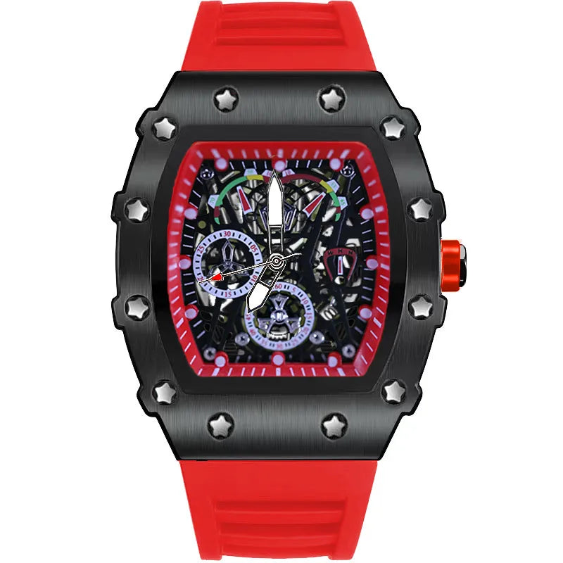 Casual Color Block Buckle Quartz Men's Watches