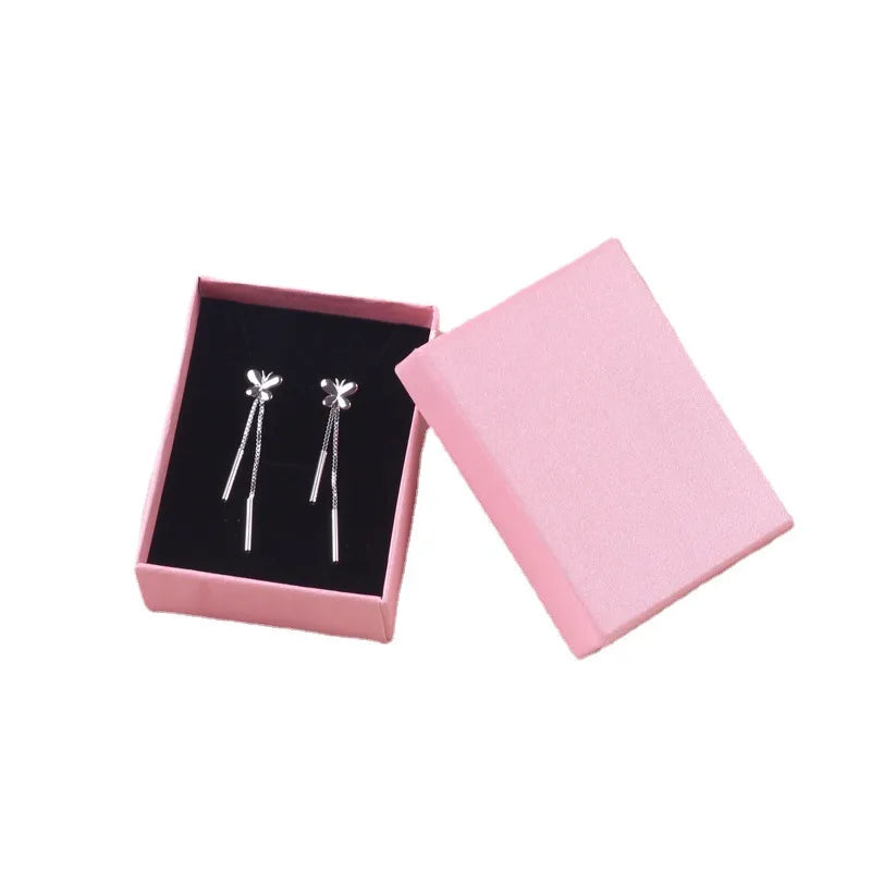 fashion solid color paper jewelry boxes 1 piece
