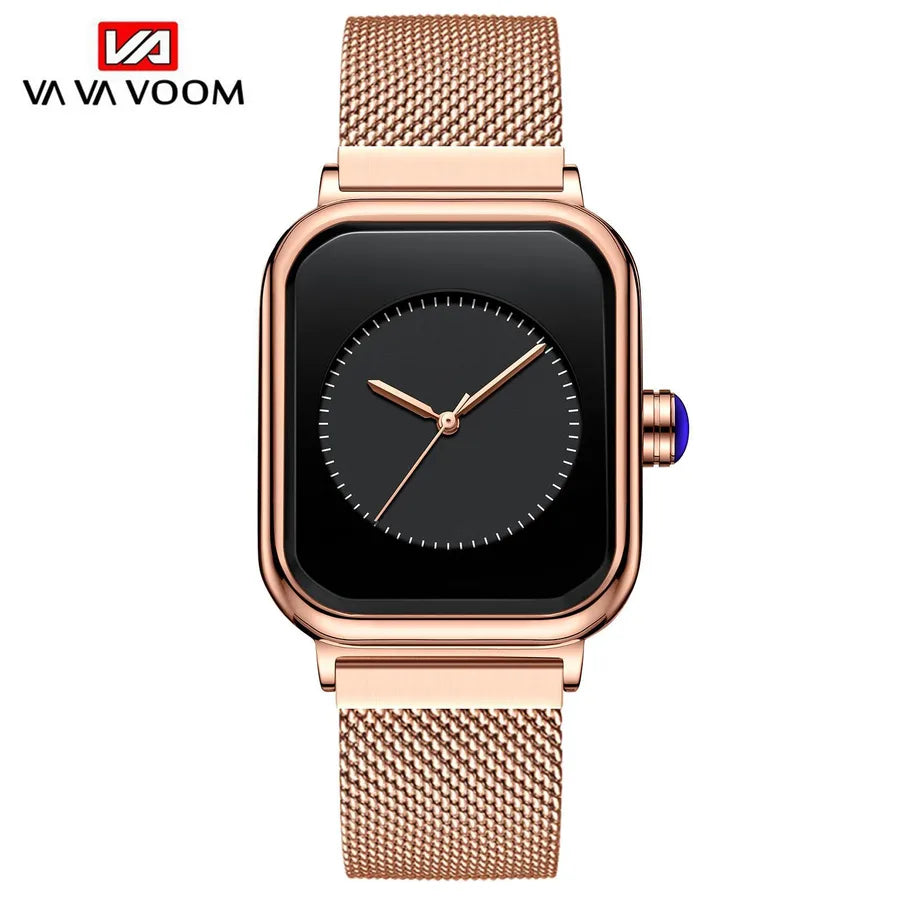 fashion square buckle quartz women's watches
