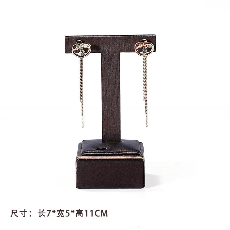Jewelry Display Stand Ring Earring Bracelet Organizer Counter Decoration Rectangular Wooden Tray Luxury Feel Combination Craft