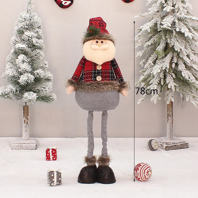 christmas cartoon style santa claus snowman cloth party doll 1 piece