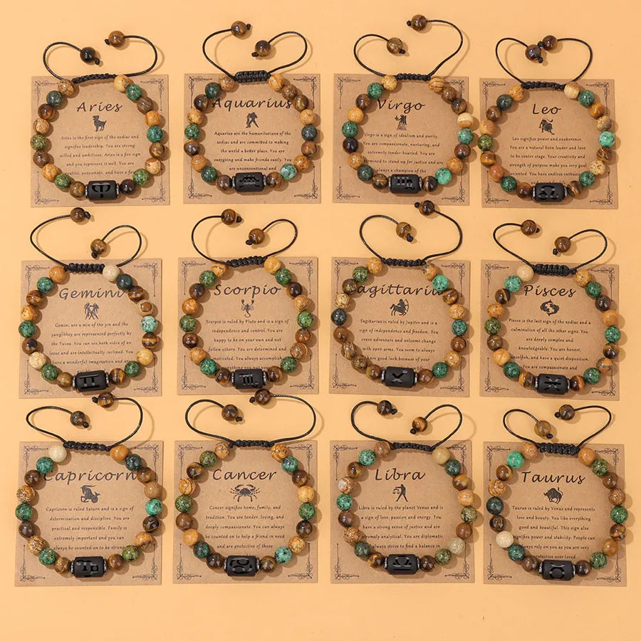 Simple Style Constellation natural stone Bracelets In Bulk