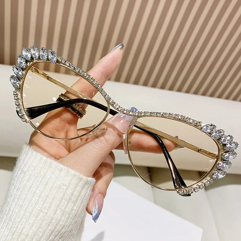 Elegant Hawaiian Geometric Ac Special-Shaped Mirror Full Frame Women's Sunglasses