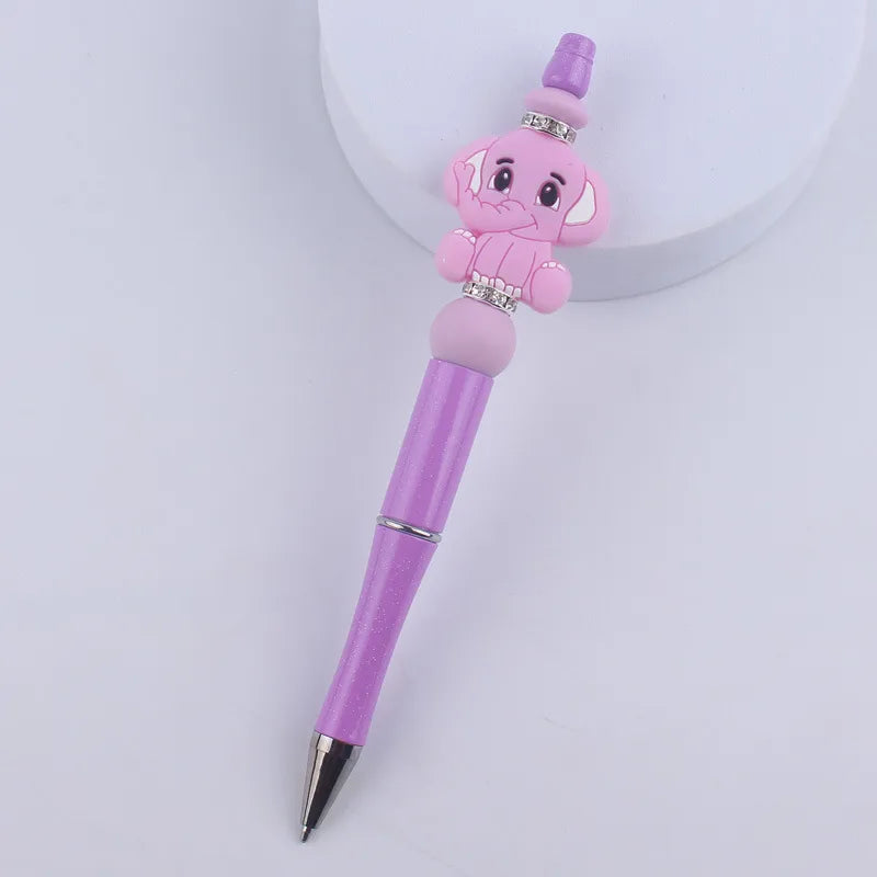 creative cartoon animal silicone bead color ballpoint pen