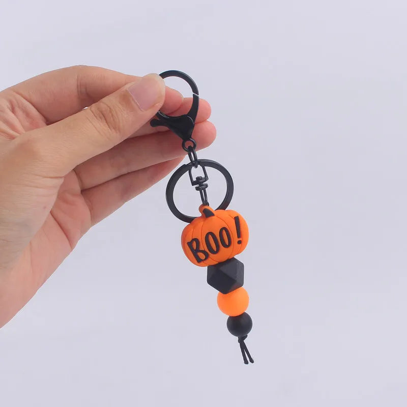 Cartoon Style Spider Bat Silica Gel Halloween Unisex Bag Pendant Keychain