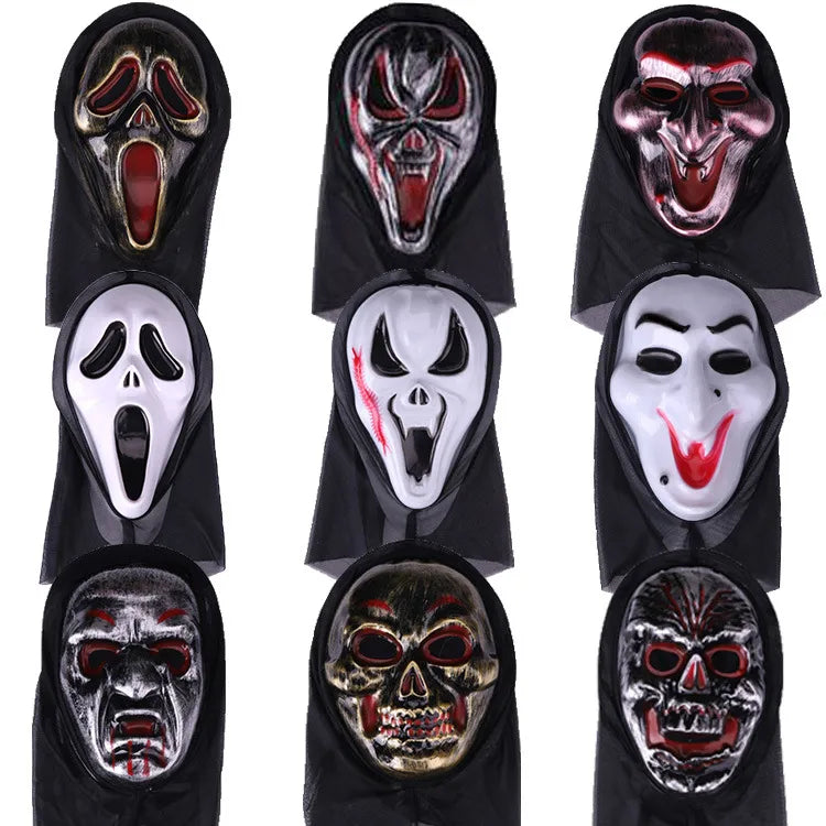 Halloween horror mask party masquerade whole person grimace scream pullover mask skeleton ghost mask