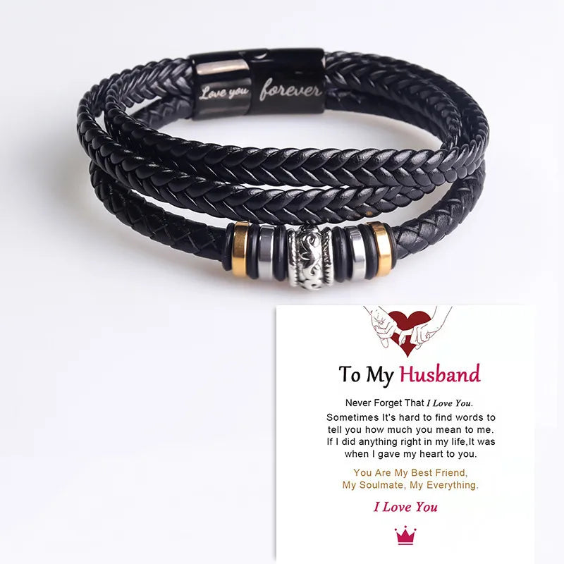 fashion geometric alloy braid men's bracelets