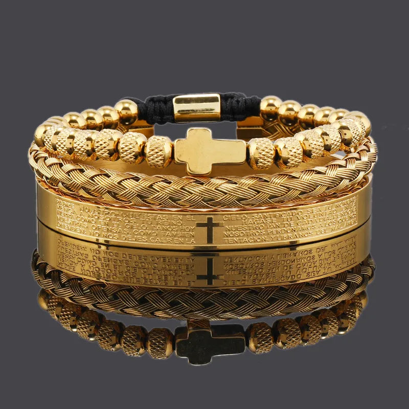Simple Style Cross 304 Stainless Steel Unisex Bracelets