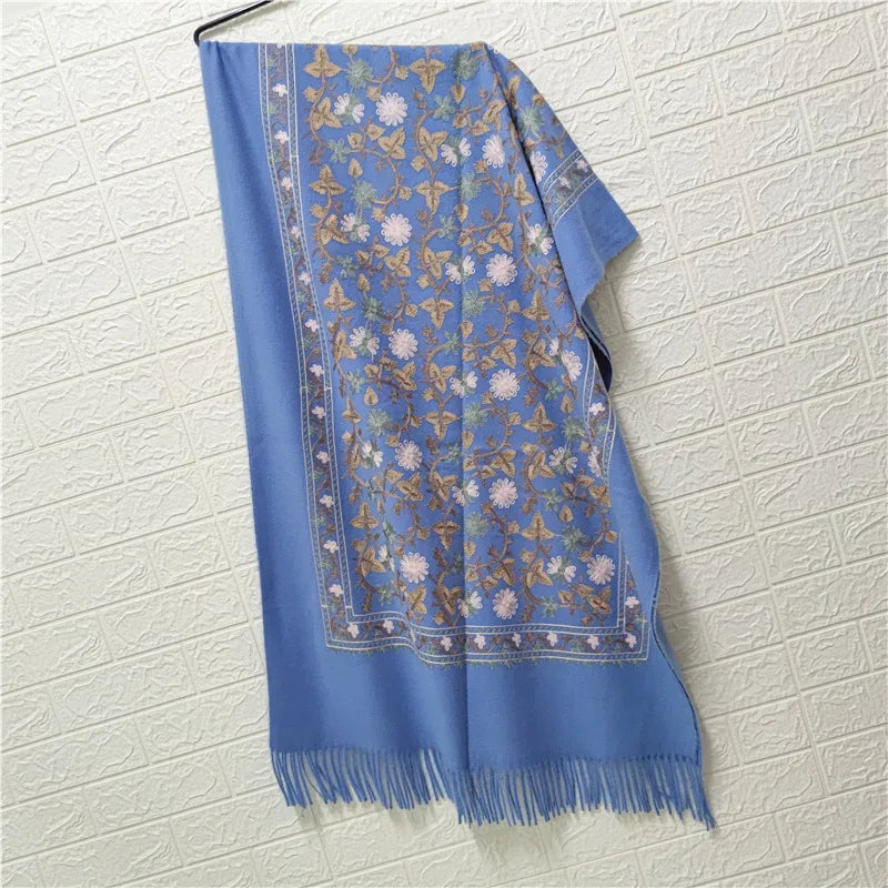 Women's Retro Ethnic Style Printing Imitation cashmere Scarf