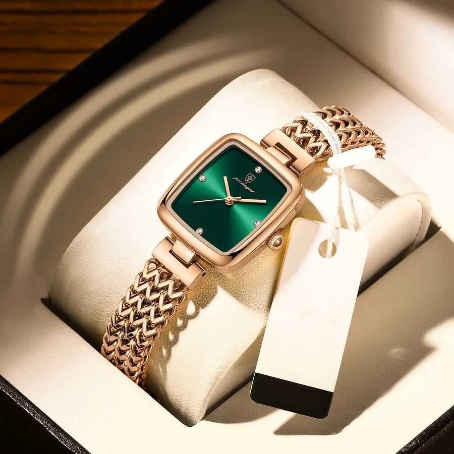 elegant solid color jewelry buckle quartz women's watches