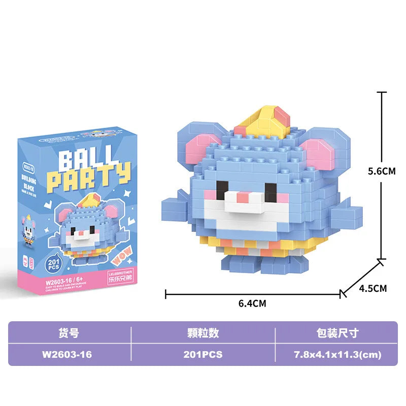 Children Unisex Animal Cartoon Plastic Building Toys