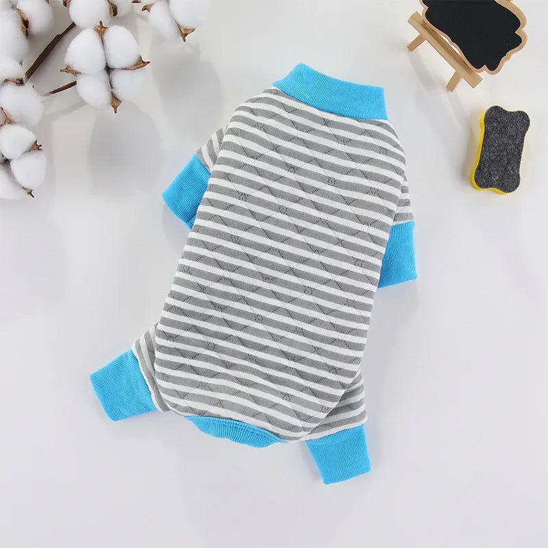 simple style cotton stripe pet clothing