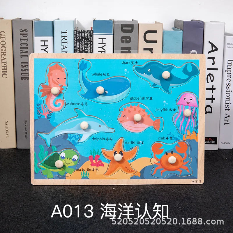 children 's education wooden toys numbers alphabet fruit intelligence building blocks 1 set