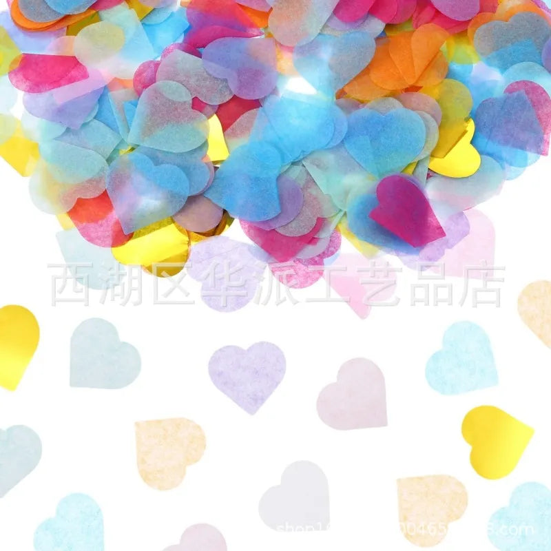 2.5cm heart-shaped love paper pieces Valentine's Day wedding venue hand-held throwing paper scraps transparent balloon filler