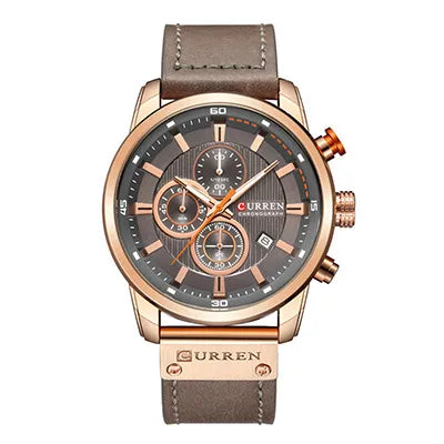 business round buckle quartz men's watches