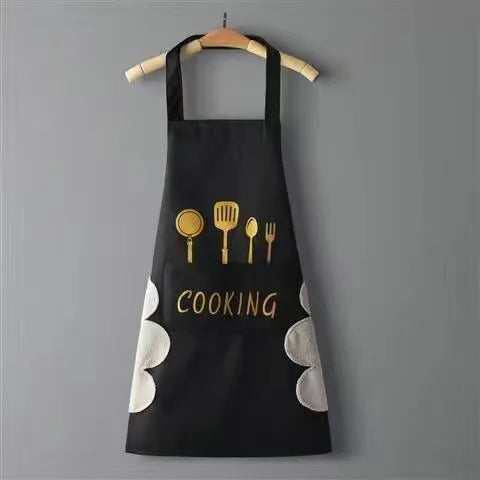casual solid color pvc apron 1 piece