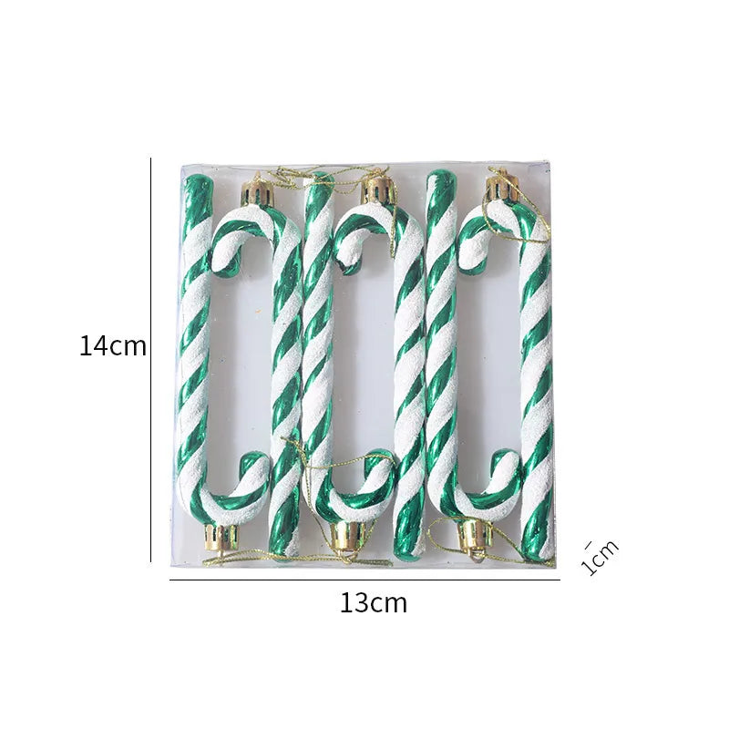 Christmas Tree Decoration Festive Atmosphere Plastic Cane Ornament Hanging Charms Christmas Holiday Decorations
