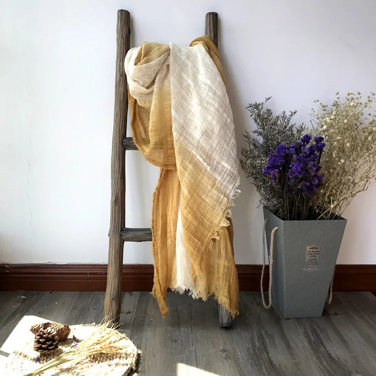 Unisex Simple Style Color Block Cotton Scarf