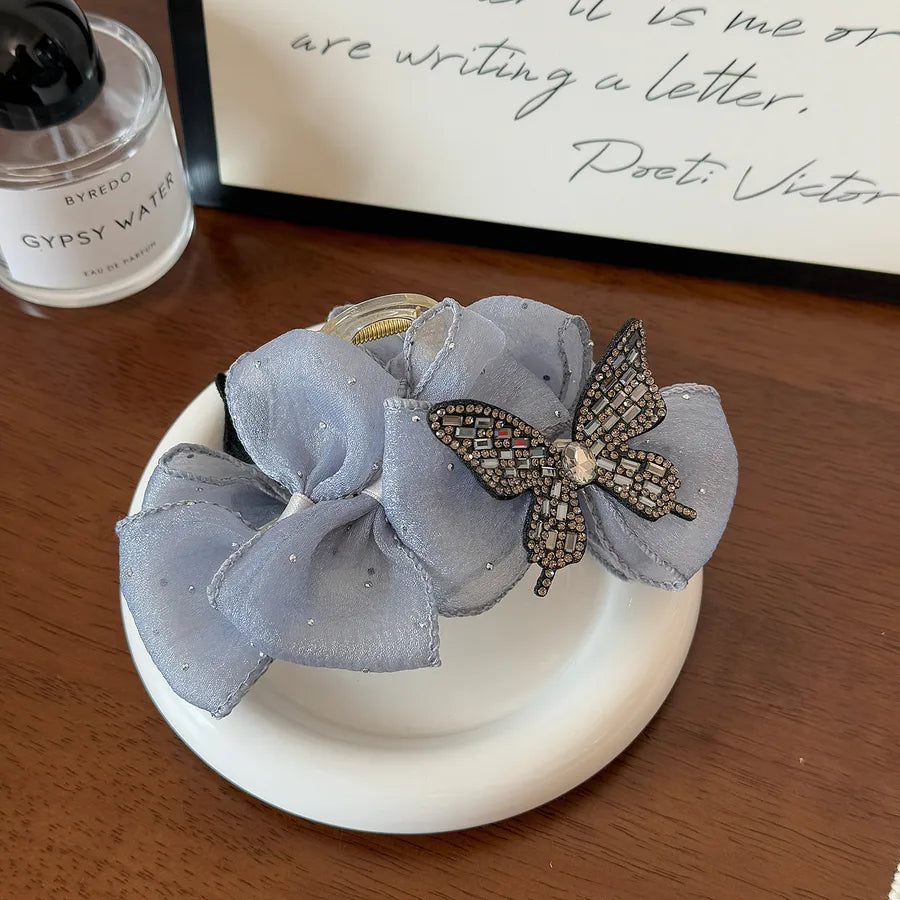 Summer Large Size Hair Clips Half Head Fullness Butterfly Knot Shark Fin Hair Accessories Women's Fashion Hairpins Hair Ties