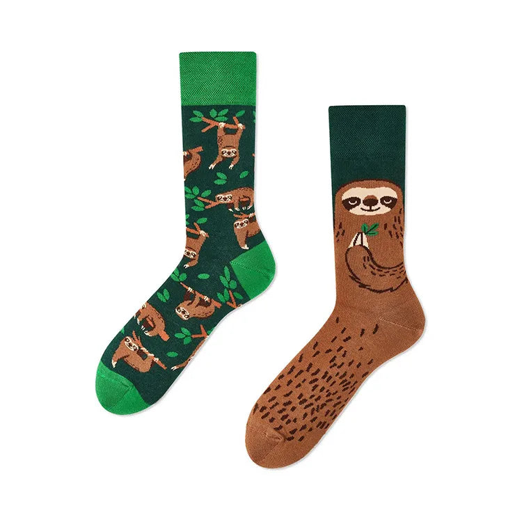unisex casual animal cotton crew socks a pair