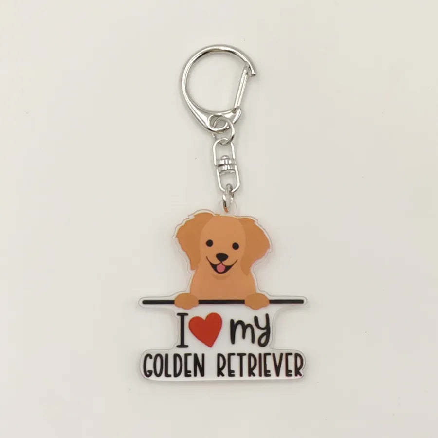 Ethnic Style Simple Style Letter Dog Arylic Unisex Keychain